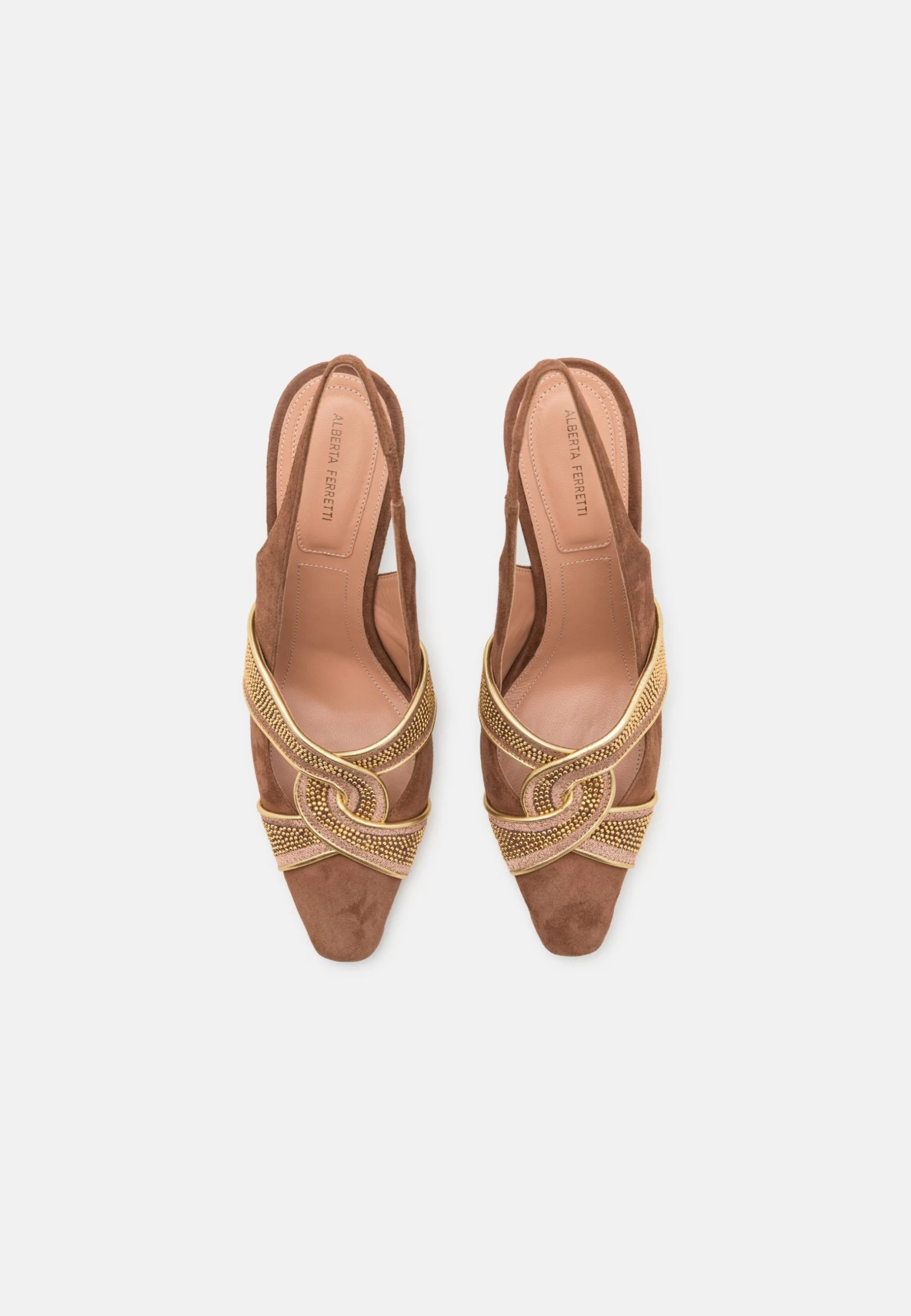 Alberta Ferretti Embroideries - Zapatos Altos - Brown 6 Alberta Ferretti Embroideries - Zapatos Altos - Brown - Imagen 4