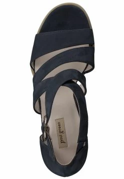 Paul Green Sandalias De Tacón - Softnubuk Blau -Zapato Tienda 092a08472dca4e289f2dc88026650d23