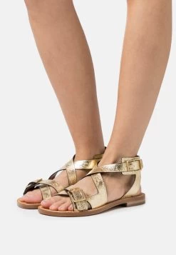 Zadig & Voltaire Cecilia Caprese Wrinkled Metal - Sandalias - Gold