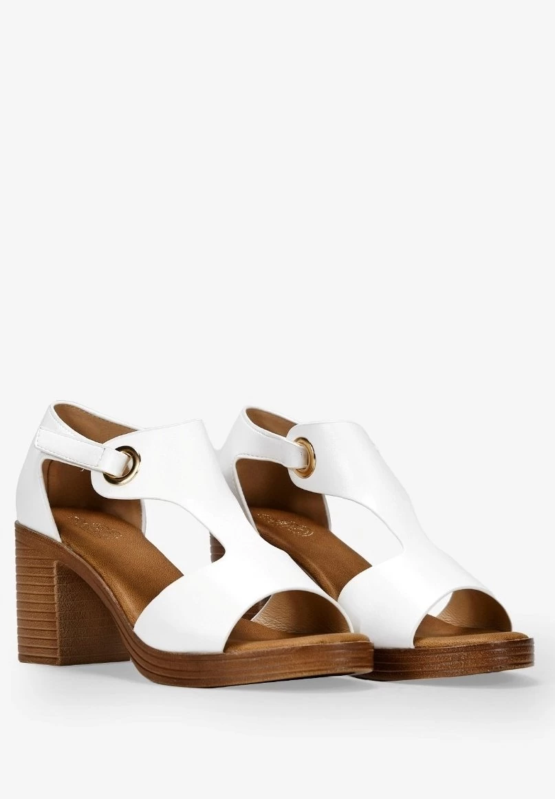 Sandalias De Tacón - Blanco 4 Sandalias De Tacón - Blanco - Imagen 2