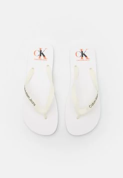 Calvin Klein Jeans Beach Logo - Sandalias De Dedo - White