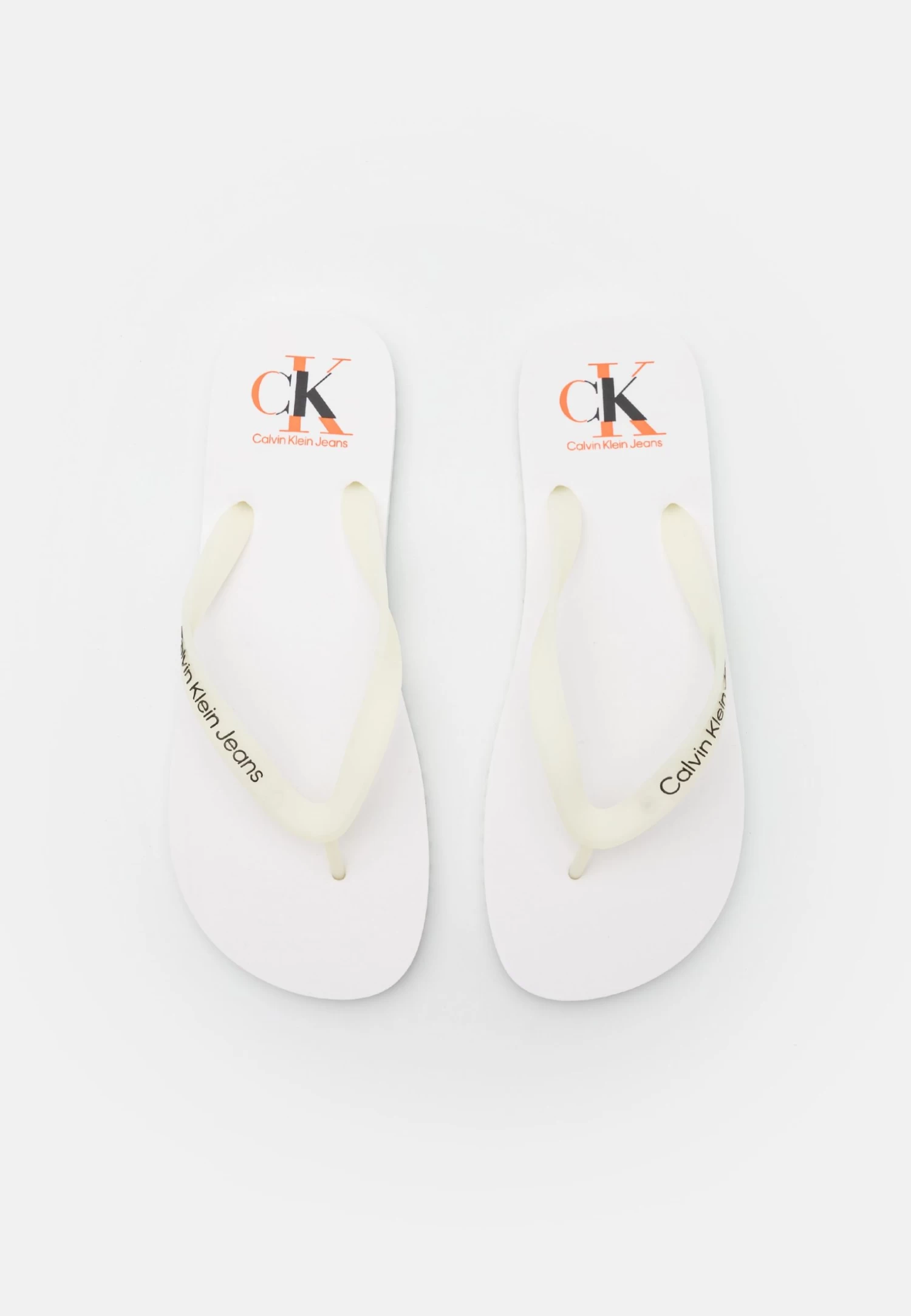 Calvin Klein Jeans Beach Logo - Sandalias De Dedo - White 3 Calvin Klein Jeans Beach Logo - Sandalias De Dedo - White