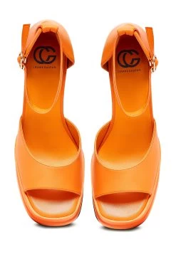 Sandalias Con Plataforma - Orange 17 Sandalias Con Plataforma - Orange -Zapato Tienda 2d85c72aeaab476aa3e2375789322d24