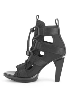 United Nude Lev Nomadic Hi - Peeptoes - Black