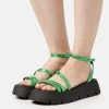 Pavement Clover - Sandalias Con Plataforma - Green Metallic -Zapato Tienda 3c54cf653b71490a9d5ca69dd3ce6e16
