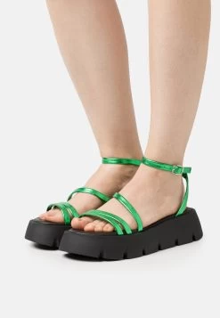 Pavement Clover - Sandalias Con Plataforma - Green Metallic