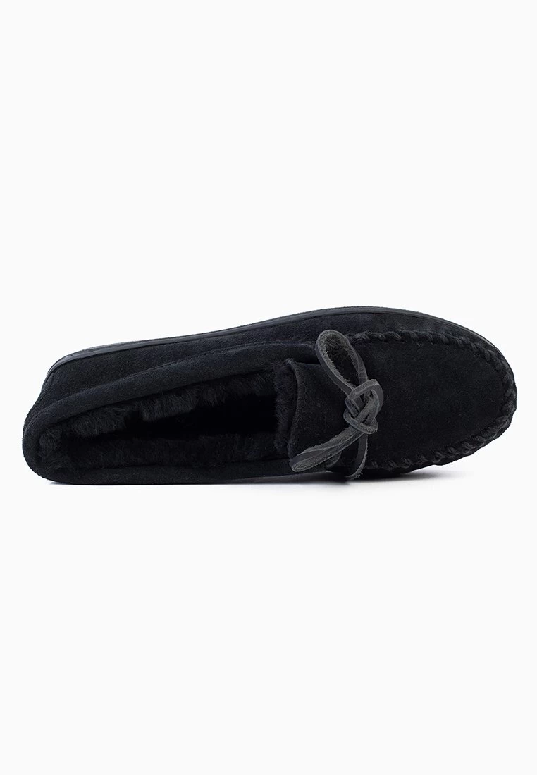 Minnetonka Sheepskin Hardsole Moc - Mocasines - Black 5 Minnetonka Sheepskin Hardsole Moc - Mocasines - Black - Imagen 3