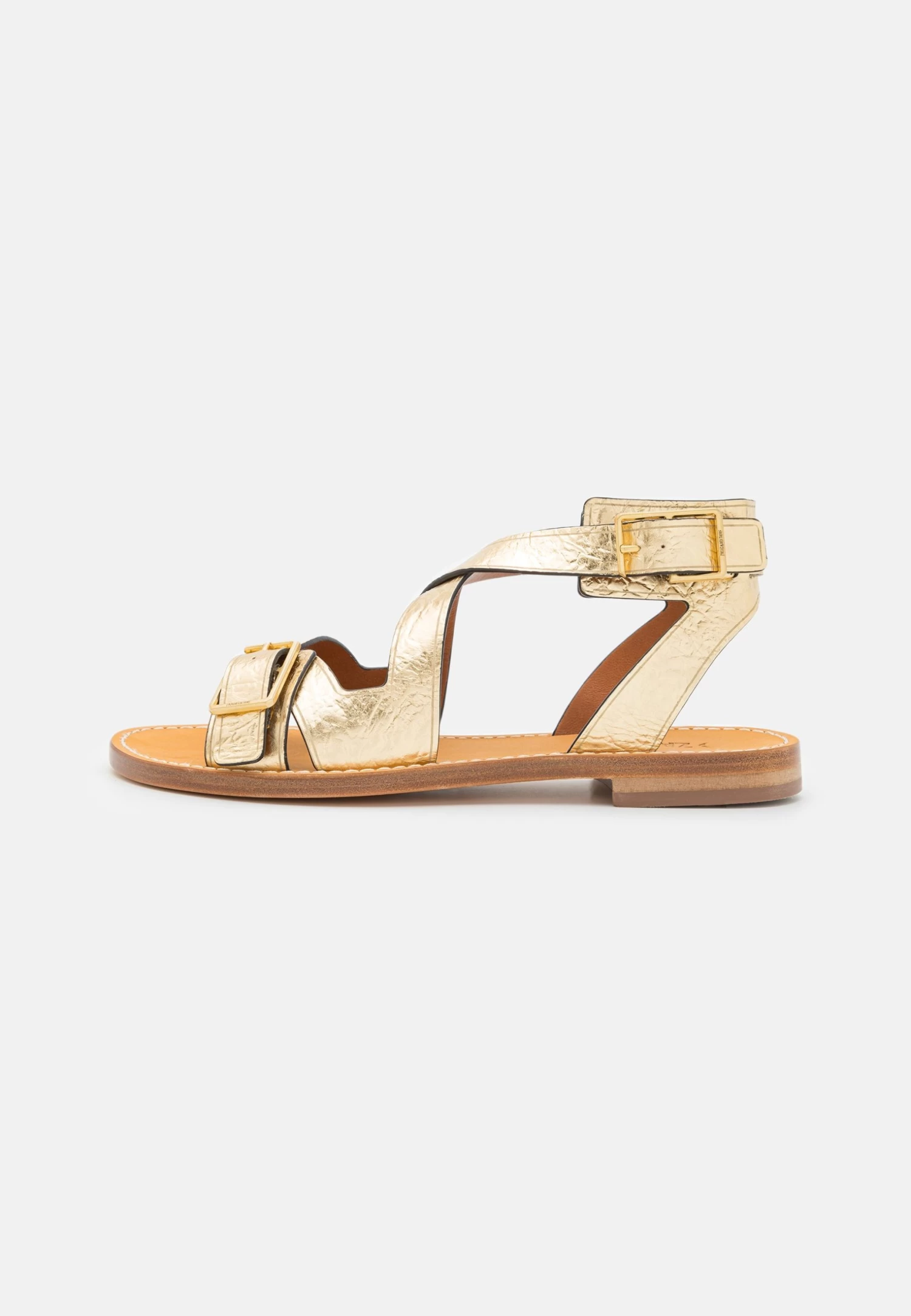 Zadig & Voltaire Cecilia Caprese Wrinkled Metal - Sandalias - Gold 4 Zadig & Voltaire Cecilia Caprese Wrinkled Metal - Sandalias - Gold - Imagen 2