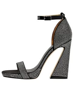 Guess Morra Strass - Sandalias De Tacón - Schwarz