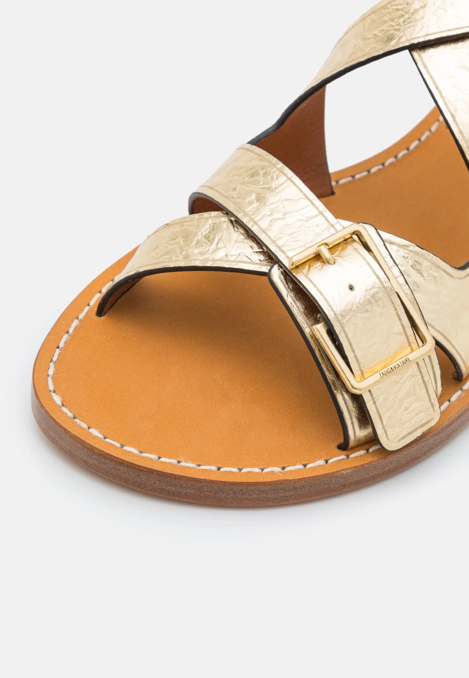 Zadig & Voltaire Cecilia Caprese Wrinkled Metal - Sandalias - Gold 9 Zadig & Voltaire Cecilia Caprese Wrinkled Metal - Sandalias - Gold - Imagen 7