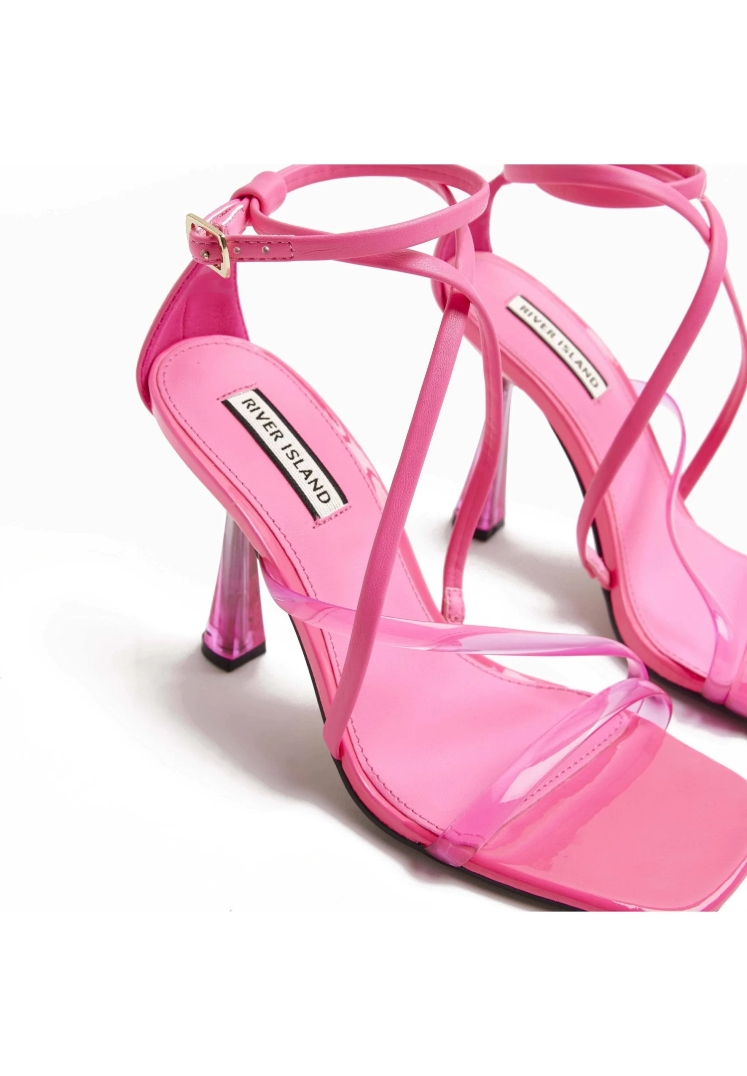 RIVER ISLAND Sandalias De Tacón - Pink Bright 7 RIVER ISLAND Sandalias De Tacón - Pink Bright - Imagen 5
