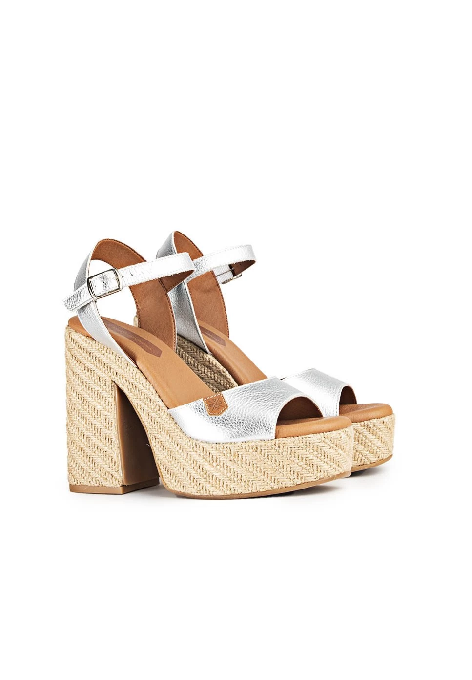 Monsul Laminado - Sandalias De Tacón - Plata 4 Monsul Laminado - Sandalias De Tacón - Plata - Imagen 2