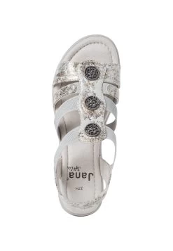 Jana Sandalias De Cuña - Grey Flower -Zapato Tienda a726427560ff40899028d6eb31f34bf7