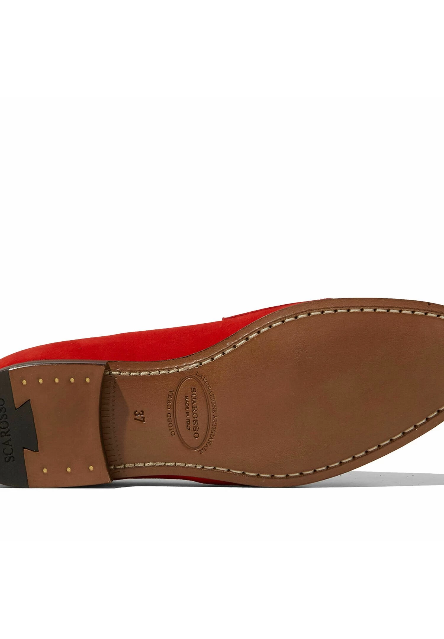 Scamosciata - Mocasines - Red Suede Leather 6 Scamosciata - Mocasines - Red Suede Leather - Imagen 4