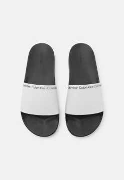 Calvin Klein Pool Slide- Chanclas De Baño - Bright White -Zapato Tienda b40a46ab47f74301aac17097131207ca