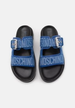 MOSCHINO Mule - Sandalias Planas - Blue 11 MOSCHINO Mule - Sandalias Planas - Blue -Zapato Tienda be5522d704ea4c1f8202abfd553abea7