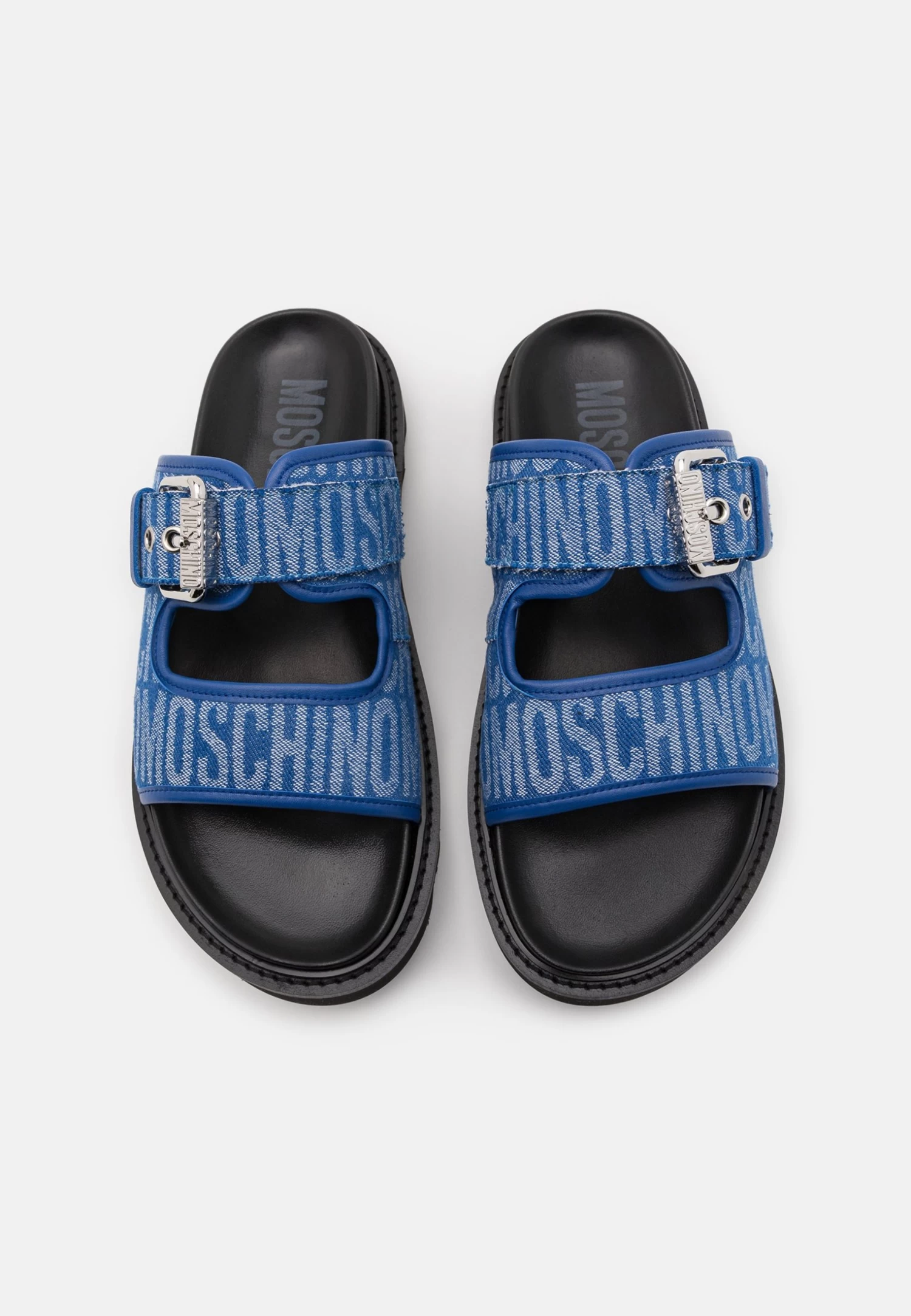 MOSCHINO Mule - Sandalias Planas - Blue 6 MOSCHINO Mule - Sandalias Planas - Blue - Imagen 4