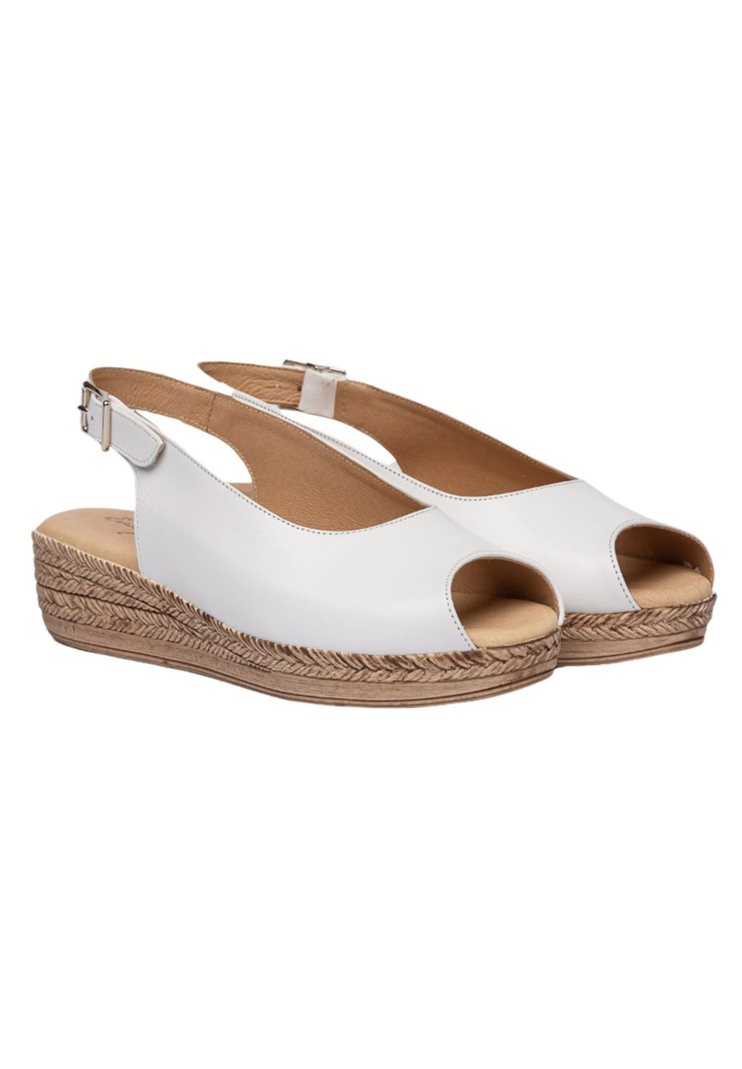 Sandalias De Cuña - Blanco 4 Sandalias De Cuña - Blanco - Imagen 2