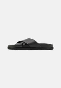 Hackett London Mikonos Cross - Sandalias Planas - Black