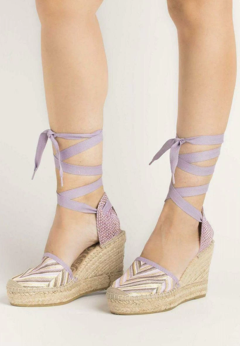 Vidorreta Sandalias De Cuña - Malva 3 Vidorreta Sandalias De Cuña - Malva