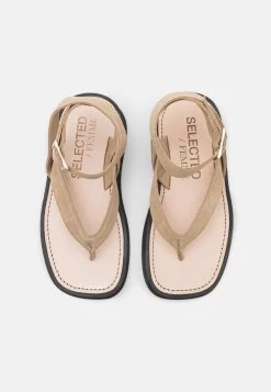 Selected Femme Slfmae - Sandalias De Dedo - Beige -Zapato Tienda e627919bbd804119a4f9cf4ba4e6b794