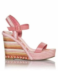 Lupita - Sandalias De Cuña - Flamingo